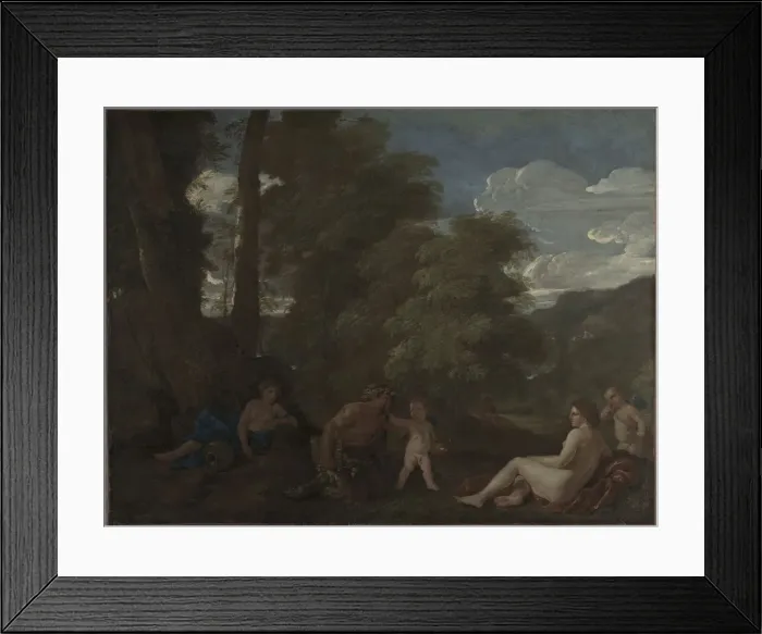 Framed Print : Nymphs and a Satyr (Amor Vincit Omnia), c. 1625-1627. Creator: Nicolas Poussin (French, 1594-1665) Framed Print : Nymphs and a Satyr (Amor Vincit Omnia), c. 1625-1627. Creator: Nicolas Poussin (French, 1594-1665)