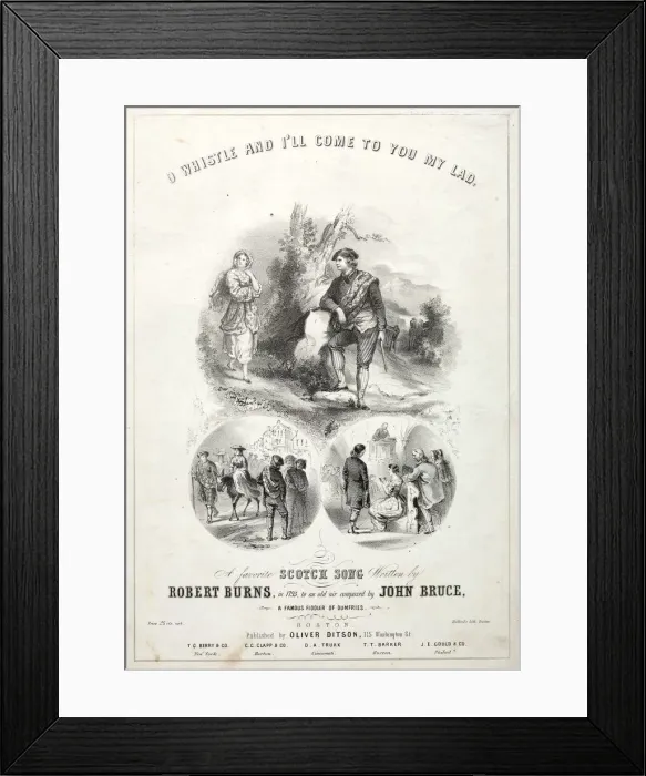 Framed Print : Oh Whistle and Ill Come to you, My Lad - Sheet Music Cover. Creator: Winslow Homer (American Framed Print : Oh Whistle and Ill Come to you, My Lad - Sheet Music Cover. Creator: Winslow Homer (American