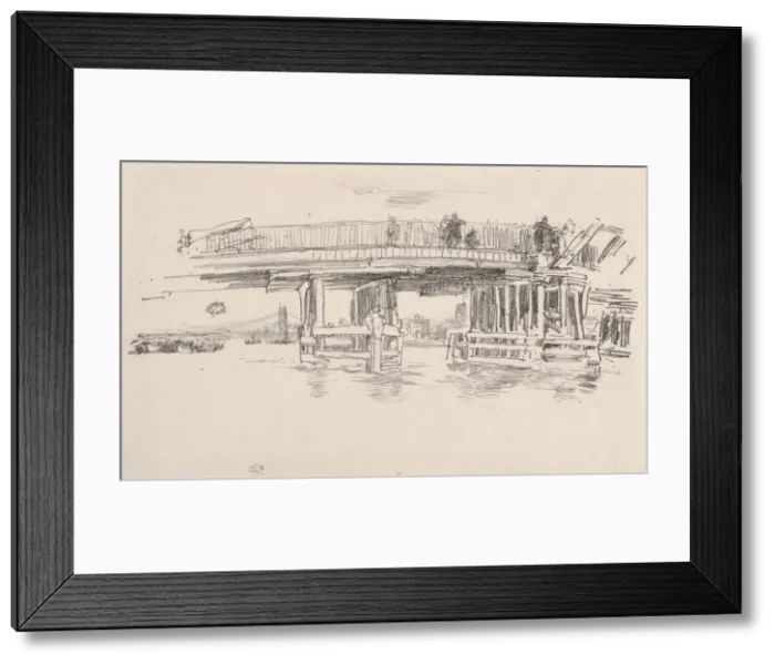 Framed Print : Old Battersea Bridge, 1879. Creator: James McNeill Whistler (American, 1834-1903) Framed Print : Old Battersea Bridge, 1879. Creator: James McNeill Whistler (American, 1834-1903)