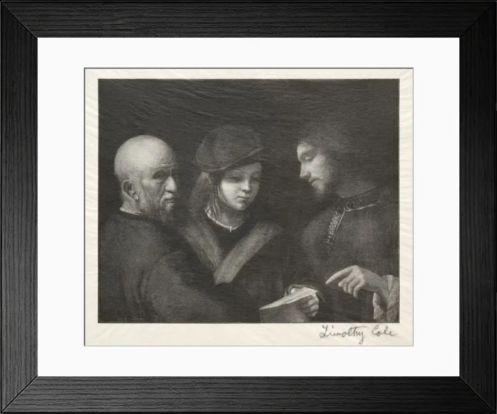 Framed Print : Old Italian Masters: The Three Ages, 1888-1892. Creator: Timothy Cole (American, 1852-1931) Framed Print : Old Italian Masters: The Three Ages, 1888-1892. Creator: Timothy Cole (American, 1852-1931)