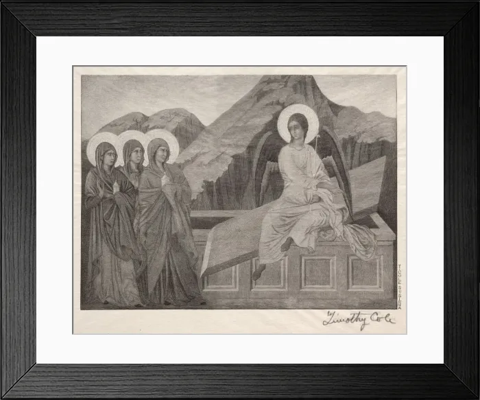 Framed Print : Old Italian Masters: The Three Marys at the Sepulcher, 1888-1892. Creator: Timothy Cole (American Framed Print : Old Italian Masters: The Three Marys at the Sepulcher, 1888-1892. Creator: Timothy Cole (American