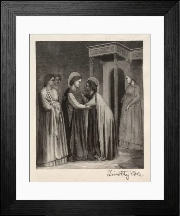 Framed Print : Old Italian Masters: The Visitation, 1888-1892. Creator: Timothy Cole (American, 1852-1931) Framed Print : Old Italian Masters: The Visitation, 1888-1892. Creator: Timothy Cole (American, 1852-1931)