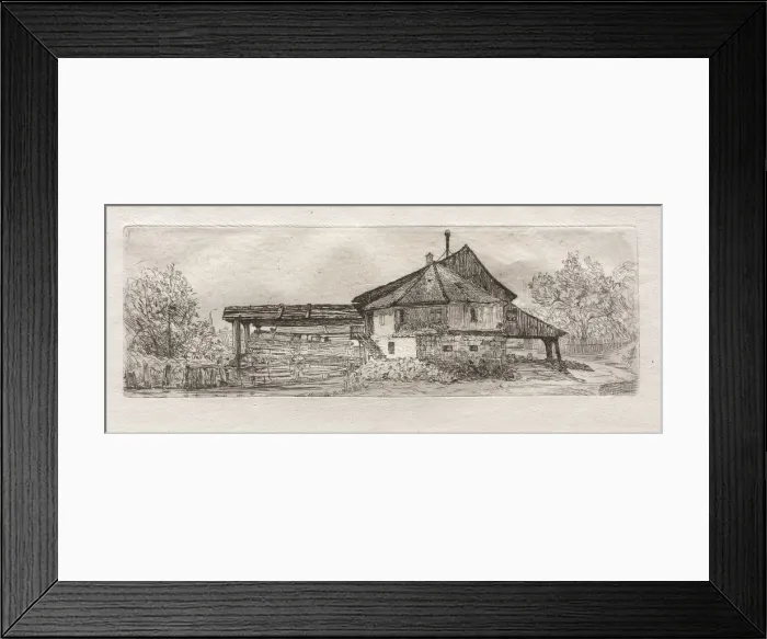 Framed Print : Old Mill on the Danube, 1879. Creator: Otto H. Bacher (American, 1856-1909) Framed Print : Old Mill on the Danube, 1879. Creator: Otto H. Bacher (American, 1856-1909)