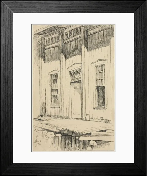 Framed Print : Old Passenger Depot, Cleveland. Creator: Otto H. Bacher (American, 1856-1909) Framed Print : Old Passenger Depot, Cleveland. Creator: Otto H. Bacher (American, 1856-1909)