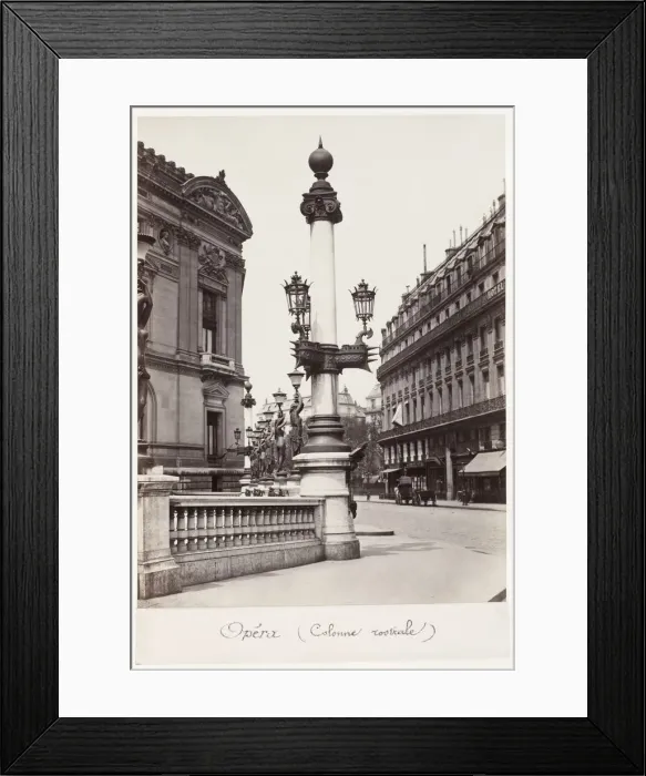 Framed Print : Opera (Rostral Column), c. 1875. Creator: Charles Marville (French, 1816-1879)