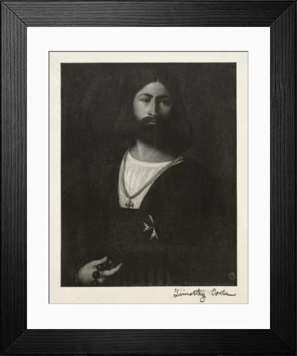Framed Print : Old Italian Masters: Knight of Malta, 1888-1892. Creator: Timothy Cole (American, 1852-1931) Framed Print : Old Italian Masters: Knight of Malta, 1888-1892. Creator: Timothy Cole (American, 1852-1931)