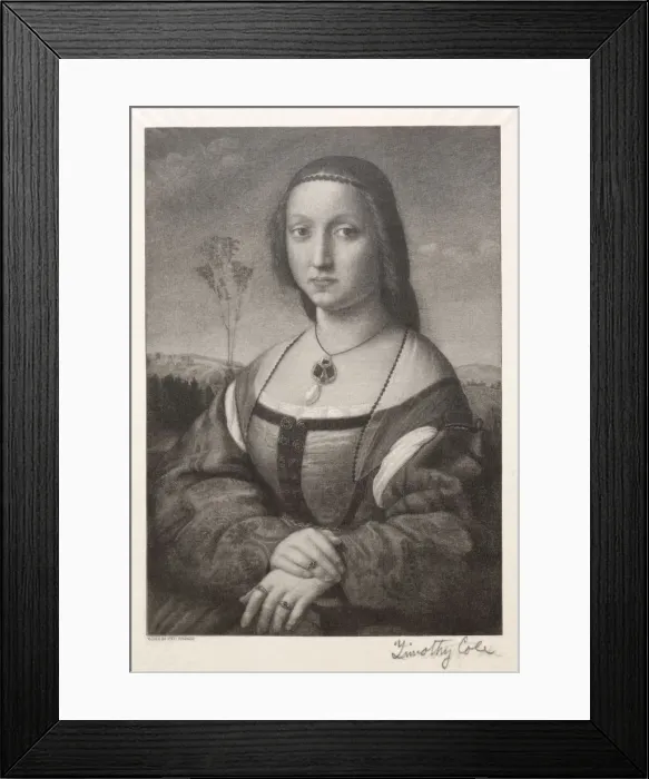 Framed Print : Old Italian Masters: Maddalena Doni, 1888-1892. Creator: Timothy Cole (American, 1852-1931) Framed Print : Old Italian Masters: Maddalena Doni, 1888-1892. Creator: Timothy Cole (American, 1852-1931)