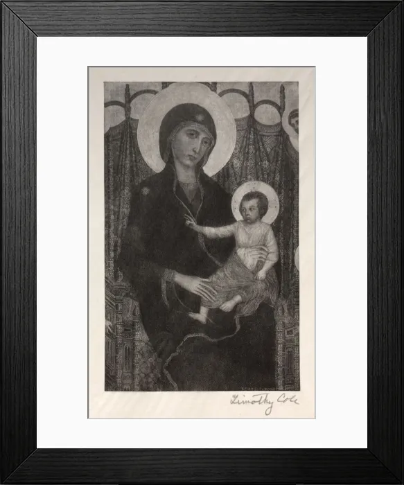 Framed Print : Old Italian Masters: Madonna and Child, 1885. Creator: Timothy Cole (American, 1852-1931) Framed Print : Old Italian Masters: Madonna and Child, 1885. Creator: Timothy Cole (American, 1852-1931)