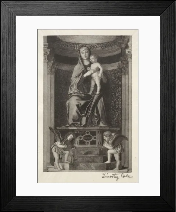 Framed Print : Old Italian Masters: Madonna and Child, 1888-1892. Creator: Timothy Cole (American, 1852-1931) Framed Print : Old Italian Masters: Madonna and Child, 1888-1892. Creator: Timothy Cole (American, 1852-1931)