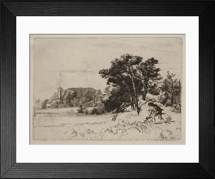 Framed Print : Old Willesley House, 1865. Creator: Francis Seymour Haden (British, 1818-1910) Framed Print : Old Willesley House, 1865. Creator: Francis Seymour Haden (British, 1818-1910)