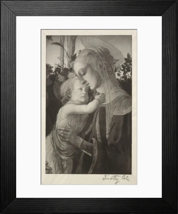 Framed Print : Old Italian Masters: Madonna and Child, 1890. Creator: Timothy Cole (American, 1852-1931) Framed Print : Old Italian Masters: Madonna and Child, 1890. Creator: Timothy Cole (American, 1852-1931)