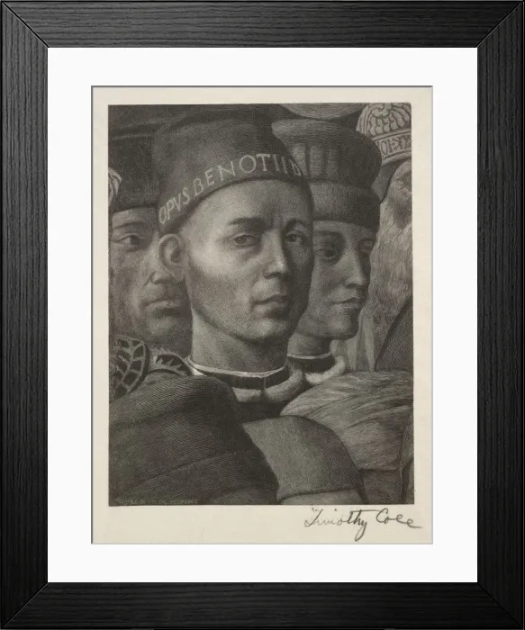 Framed Print : Old Italian Masters: Portrait of Benozzo Gozzoli, 1888-1892. Creator: Timothy Cole (American Framed Print : Old Italian Masters: Portrait of Benozzo Gozzoli, 1888-1892. Creator: Timothy Cole (American