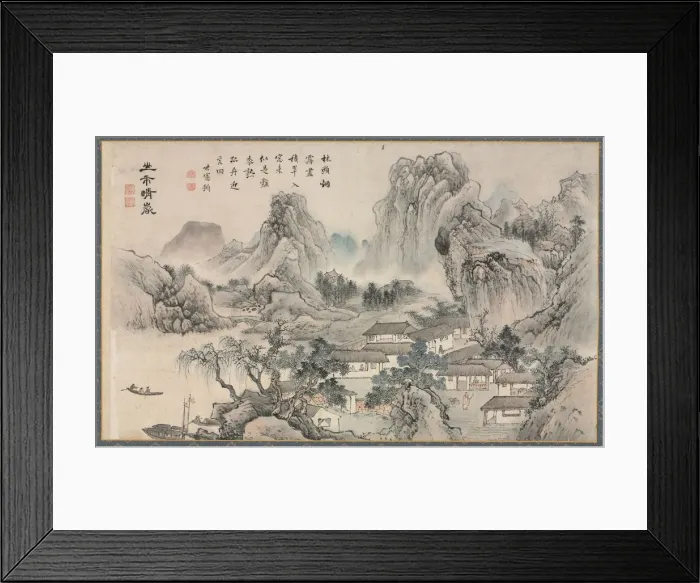 Framed Print : One of Eight Views of Xiao and Xiang Rivers, 1788. Creator: Tani Bunch? (Japanese, 1763-1841) Framed Print : One of Eight Views of Xiao and Xiang Rivers, 1788. Creator: Tani Bunch? (Japanese, 1763-1841)