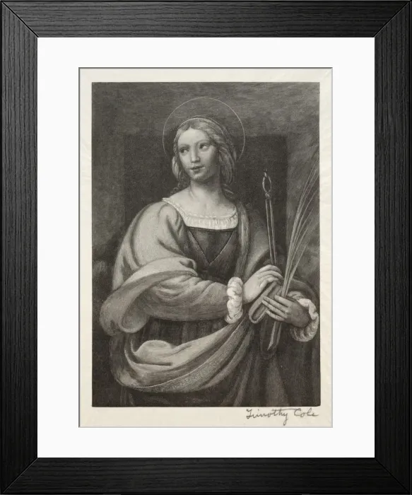 Framed Print : Old Italian Masters: St. Apollonia, 1888-1892. Creator: Timothy Cole (American, 1852-1931) Framed Print : Old Italian Masters: St. Apollonia, 1888-1892. Creator: Timothy Cole (American, 1852-1931)