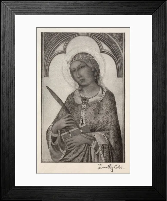 Framed Print : Old Italian Masters: St. Catherine of Alexandria, 1888-1892. Creator: Timothy Cole (American Framed Print : Old Italian Masters: St. Catherine of Alexandria, 1888-1892. Creator: Timothy Cole (American