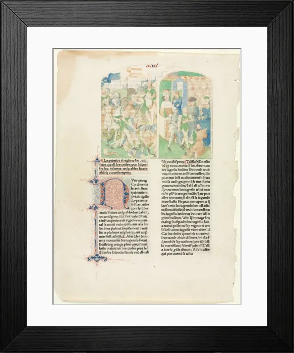 Framed Print : Opening Page of Book VIII of Valerius Maximuss Facta et dicta memorabilia, c. 1476 Framed Print : Opening Page of Book VIII of Valerius Maximuss Facta et dicta memorabilia, c. 1476