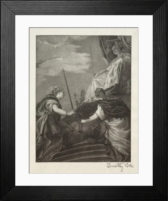 Framed Print : Old Italian Masters: Venice Enthroned, 1888-1892. Creator: Timothy Cole (American, 1852-1931) Framed Print : Old Italian Masters: Venice Enthroned, 1888-1892. Creator: Timothy Cole (American, 1852-1931)