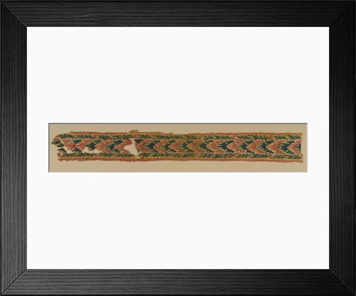 Framed Print : Panel from a Large Curtain, Overlapping Leaves, 300s-400s. Creator: Unknown Framed Print : Panel from a Large Curtain, Overlapping Leaves, 300s-400s. Creator: Unknown