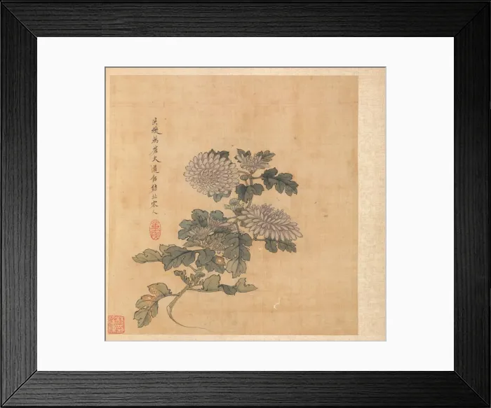 Framed Print : Paintings after Ancient Masters: Chrysanthemum, 1598-1652. Creator: Chen Hongshou (Chinese Framed Print : Paintings after Ancient Masters: Chrysanthemum, 1598-1652. Creator: Chen Hongshou (Chinese