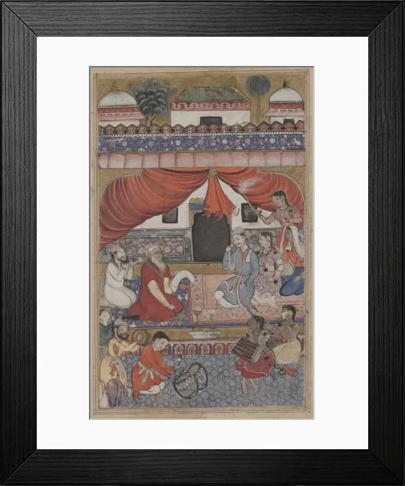Framed Print : Page from Tales of a Parrot (Tuti-nama): Thirty-third night: Preparation for the marriage Framed Print : Page from Tales of a Parrot (Tuti-nama): Thirty-third night: Preparation for the marriage