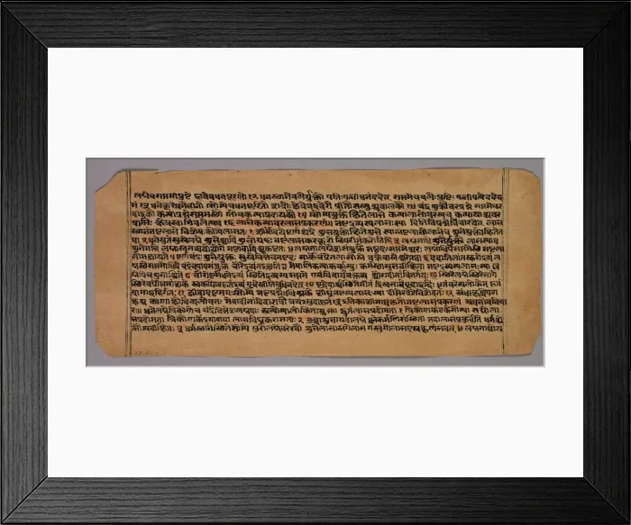 Framed Print : Page from the Prasnapradipa, a Hindu Astrology Text, 1500s. Creator: Unknown Framed Print : Page from the Prasnapradipa, a Hindu Astrology Text, 1500s. Creator: Unknown
