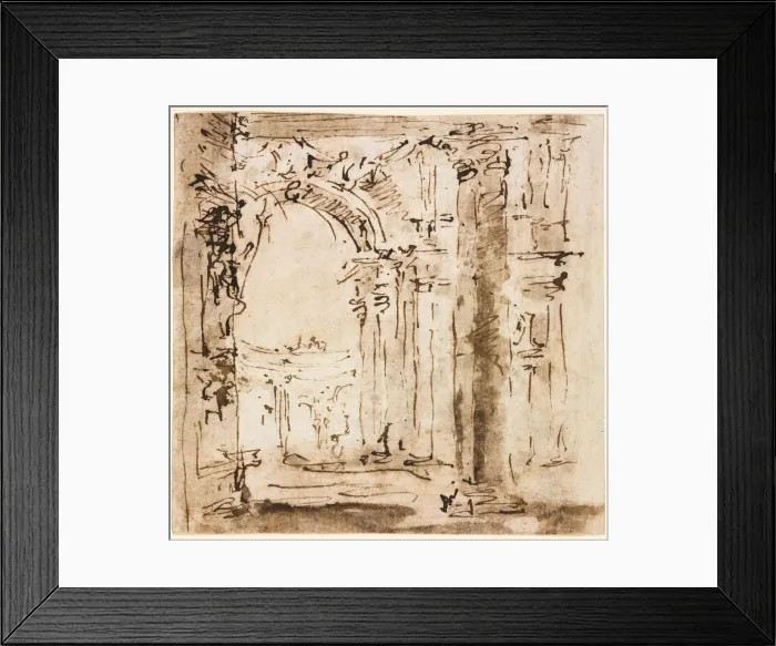 Framed Print : Pair of Drawings: Sketch of the Labyrinth of the Villa Pisani and Piazza San Marco Framed Print : Pair of Drawings: Sketch of the Labyrinth of the Villa Pisani and Piazza San Marco