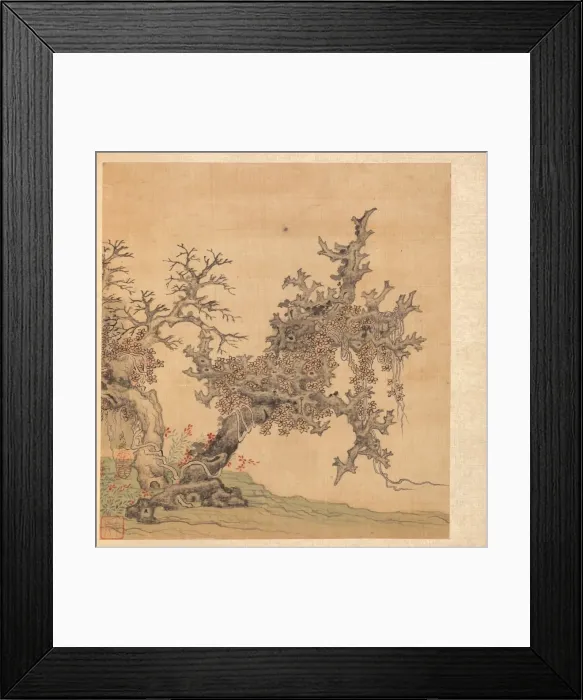 Framed Print : Paintings after Ancient Masters: An Ancient Tree, 1598-1652. Creator: Chen Hongshou (Chinese Framed Print : Paintings after Ancient Masters: An Ancient Tree, 1598-1652. Creator: Chen Hongshou (Chinese