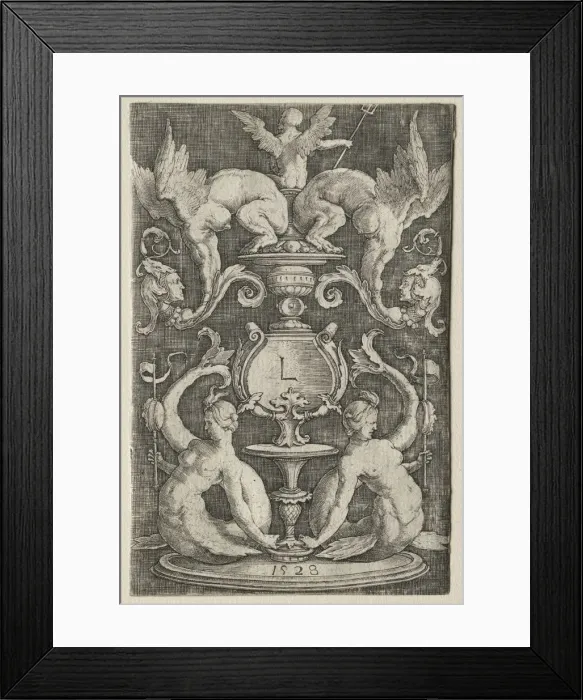 Framed Print : Panel of Ornament, 1528. Creator: Lucas van Leyden (Dutch, 1494-1533) Framed Print : Panel of Ornament, 1528. Creator: Lucas van Leyden (Dutch, 1494-1533)