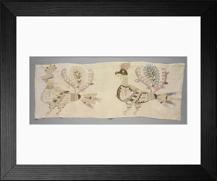 Framed Print : Panel, Fragment of Bedsheet, 1700s. Creator: Unknown Framed Print : Panel, Fragment of Bedsheet, 1700s. Creator: Unknown