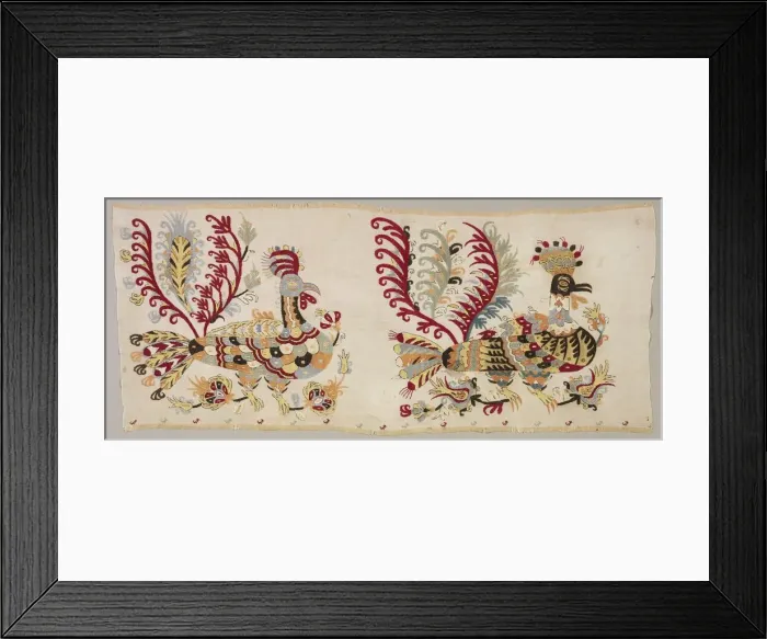 Framed Print : Panel, Probably from a Skirt, 1800s. Creator: Unknown