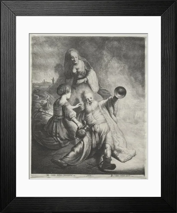 Framed Print : Lot and His Daughters, 1600s. Creator: Jan Georg van Vliet (Dutch, c. 1610-1635) Framed Print : Lot and His Daughters, 1600s. Creator: Jan Georg van Vliet (Dutch, c. 1610-1635)