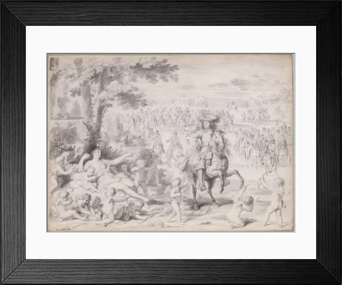 Framed Print : Louis XIV Captured by Venus, early 1670s. Creator: Charles Le Brun (French, 1619-1690) Framed Print : Louis XIV Captured by Venus, early 1670s. Creator: Charles Le Brun (French, 1619-1690)
