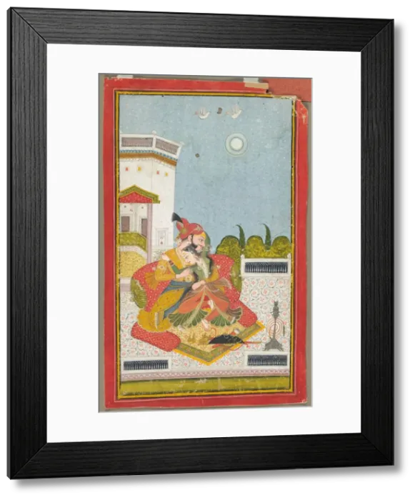 Framed Print : Lovers Embracing (Raga Malkaus), c. 1760. Creator: Unknown Framed Print : Lovers Embracing (Raga Malkaus), c. 1760. Creator: Unknown