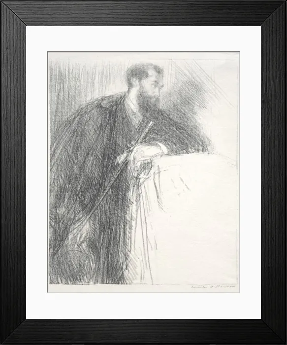 Framed Print : Lucien Pissarro, 1895. Creator: Charles Hasslewood Shannon (British, 1863-1937) Framed Print : Lucien Pissarro, 1895. Creator: Charles Hasslewood Shannon (British, 1863-1937)