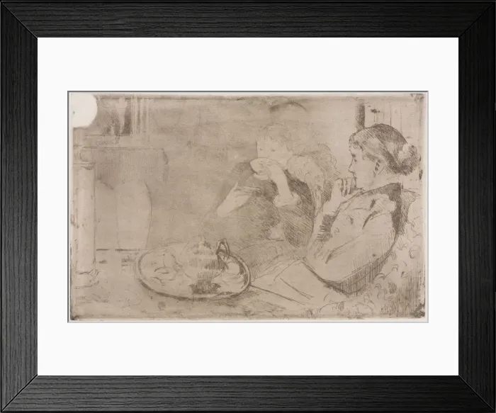 Framed Print : Lydia and her Mother at Tea, c. 1880. Creator: Mary Cassatt (American, 1844-1926) Framed Print : Lydia and her Mother at Tea, c. 1880. Creator: Mary Cassatt (American, 1844-1926)