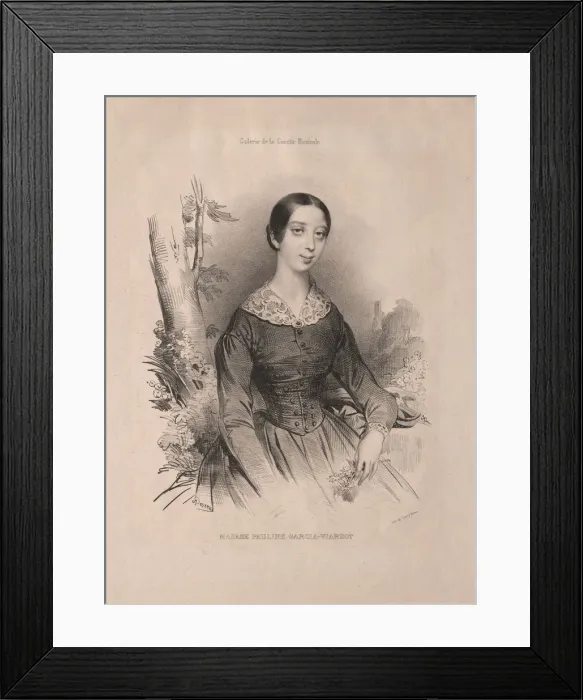 Framed Print : Madam Pauline Garcia-Viardot, 1840. Creator: Achille Deveria (French, 1800-1857) Framed Print : Madam Pauline Garcia-Viardot, 1840. Creator: Achille Deveria (French, 1800-1857)