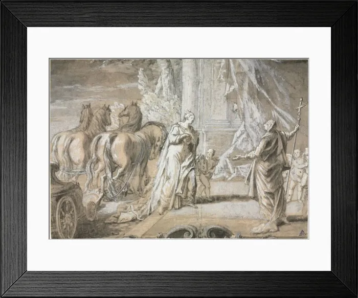 Framed Print : Madame de Maintenon Returning to the Catholic Church [2], 1700s