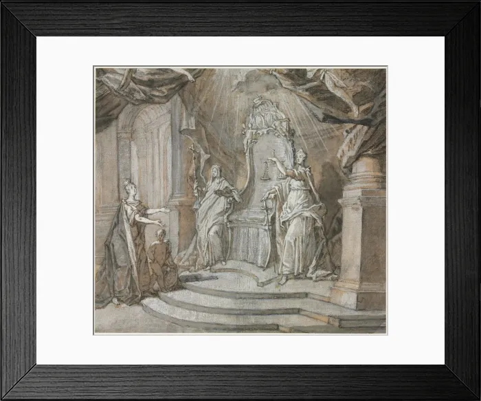 Framed Print : Madame de Maintenon Returning to the Catholic Church [1], 1700s