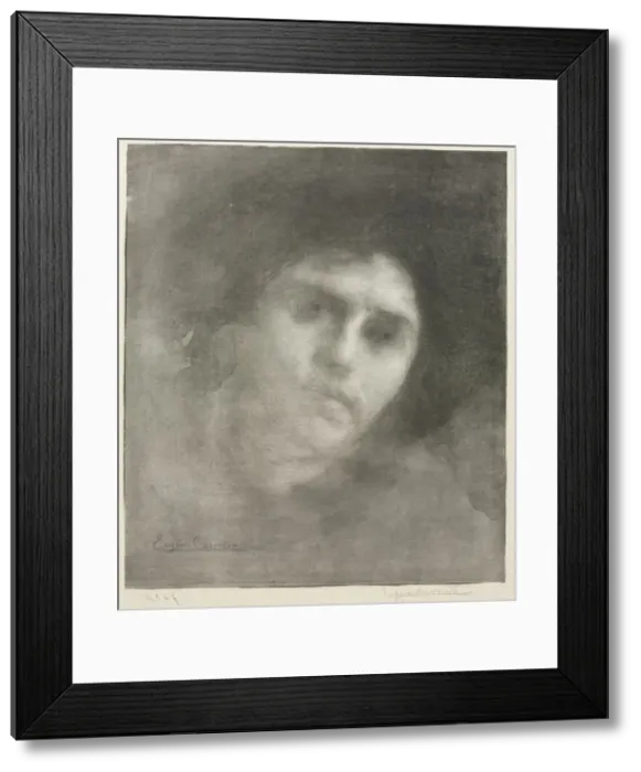 Framed Print : Madame Eugene Carriere (large plate), 1893. Creator: Eugene Carriere (French Framed Print : Madame Eugene Carriere (large plate), 1893. Creator: Eugene Carriere (French