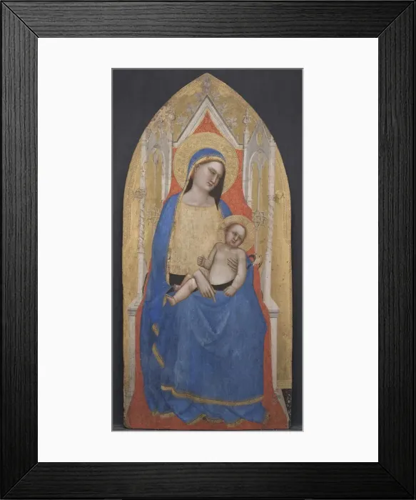 Framed Print : Madonna and Child Enthroned, c. 1350. Creator: Master of San Lucchese (Italian, c Framed Print : Madonna and Child Enthroned, c. 1350. Creator: Master of San Lucchese (Italian, c