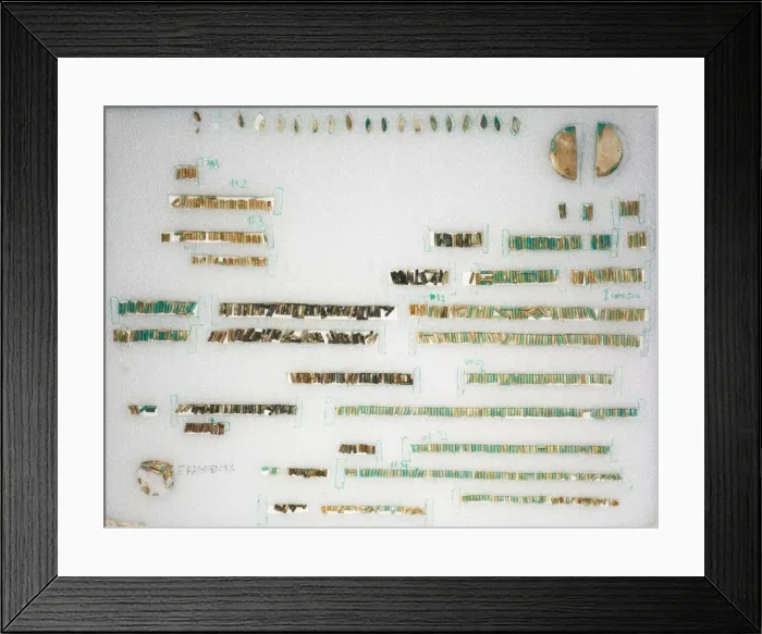 Framed Print : Loose Beads and Two Terminals, 1980-1801 BC. Creator: Unknown Framed Print : Loose Beads and Two Terminals, 1980-1801 BC. Creator: Unknown