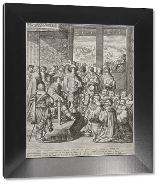 Louis XIII Receiving a Deputation of Magistrates. Creator: Abraham Bosse (French, 1602-1676)