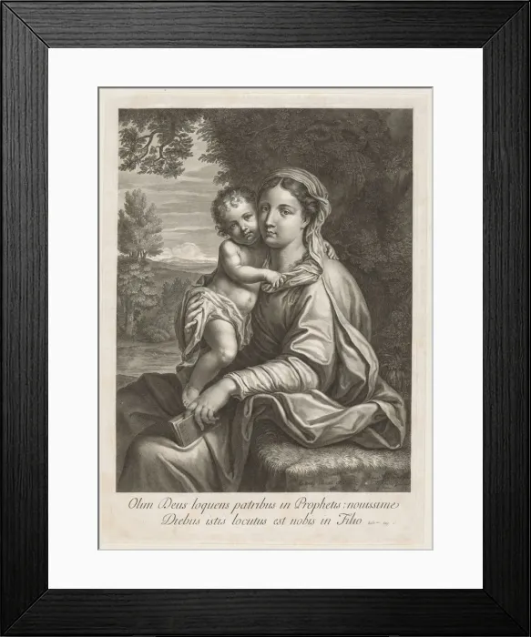 Framed Print : Madonna and Child. Creator: Jean Louis Roullet (French, 1645-1699) Framed Print : Madonna and Child. Creator: Jean Louis Roullet (French, 1645-1699)