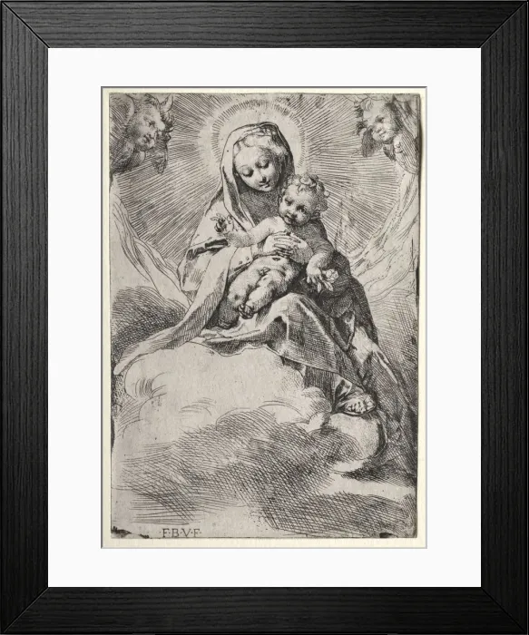 Framed Print : Madonna in the Clouds, c. 1581. Creator: Federico Barocci (Italian, 1528-1612) Framed Print : Madonna in the Clouds, c. 1581. Creator: Federico Barocci (Italian, 1528-1612)