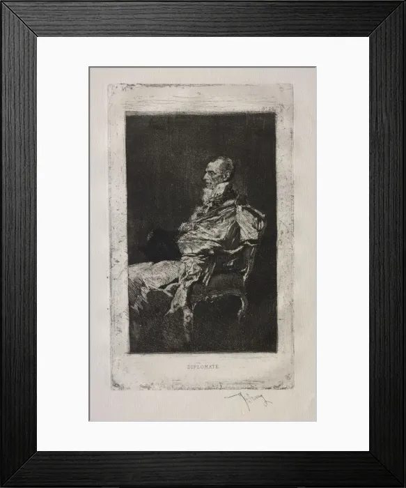 Framed Print : Diplomate. Creator: Mariano Fortuny y Carbo (Spanish, 1838-1874) Framed Print : Diplomate. Creator: Mariano Fortuny y Carbo (Spanish, 1838-1874)