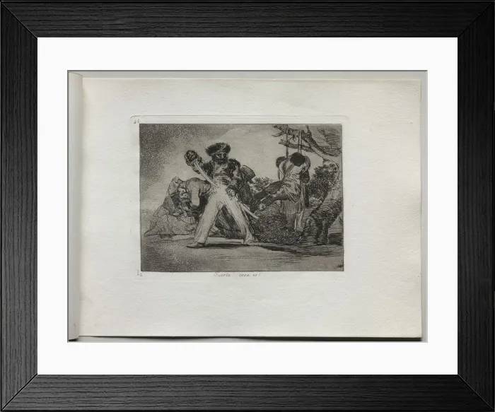 Framed Print : Disasters of War: Thats Tough, 1810-1820. Creator: Francisco de Goya (Spanish, 1746-1828) Framed Print : Disasters of War: Thats Tough, 1810-1820. Creator: Francisco de Goya (Spanish, 1746-1828)