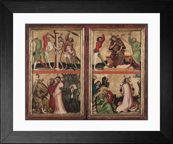 Framed Print : Diptych with the Passion of Christ, c. 1400. Creator: Unknown Framed Print : Diptych with the Passion of Christ, c. 1400. Creator: Unknown