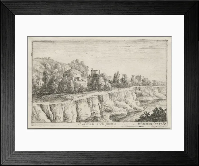 Framed Print : Diverse Views in and around Rome: St. Adriano in Via Flaminia, 1653 Framed Print : Diverse Views in and around Rome: St. Adriano in Via Flaminia, 1653