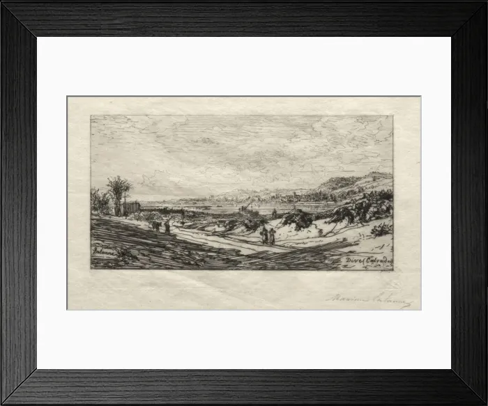 Framed Print : Dives, Calvados. Creator: Maxime Lalanne (French, 1827-1886) Framed Print : Dives, Calvados. Creator: Maxime Lalanne (French, 1827-1886)