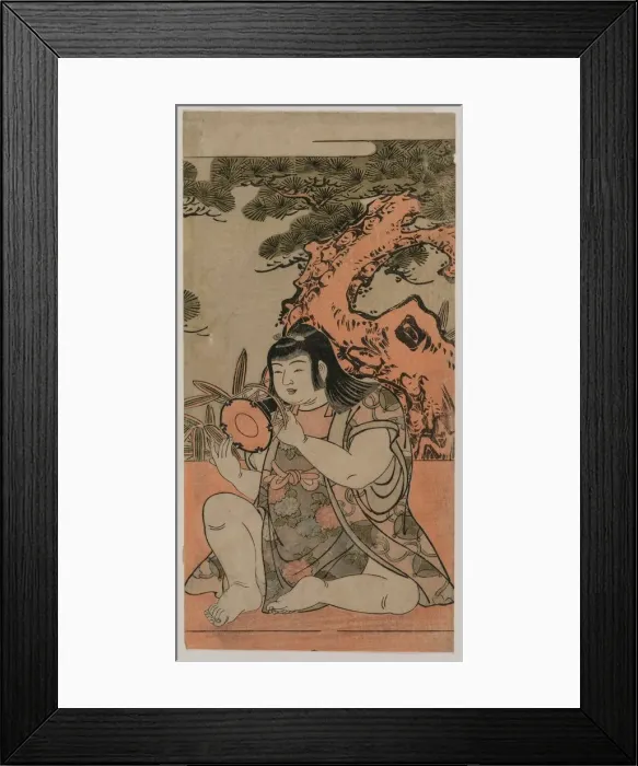 Framed Print : Doll Playing a Hand Drum, 1770s. Creator: Kitao Shigemasa (Japanese, 1739-1819) Framed Print : Doll Playing a Hand Drum, 1770s. Creator: Kitao Shigemasa (Japanese, 1739-1819)